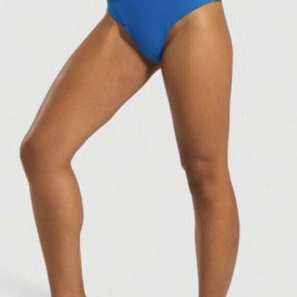 Gymshark Horizon Sport Bikini Bottom Azure Blue - Picture 8 of 10